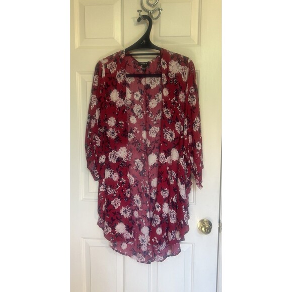 Torrid Floral Print Kimono Sz 00/0 Ladies Medium - Picture 1 of 6